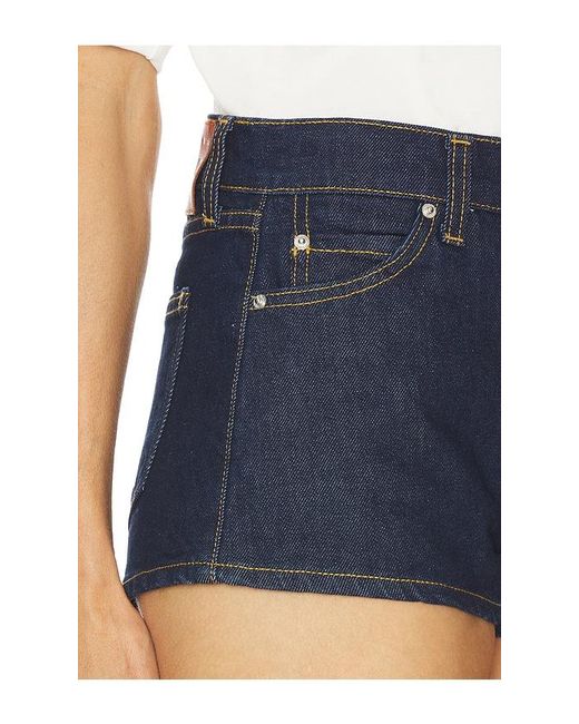 GRLFRND Blue Florence Low Rise Mini Short
