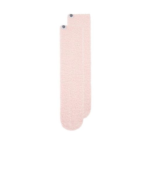 WellBeing + BeingWell Pink Plush Lounge Sock