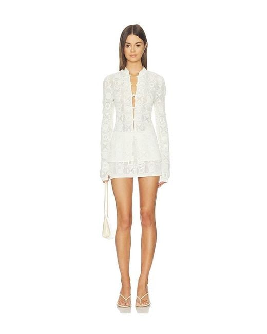 Stone Cold Fox White X Revolve Adari Pointelle Cardigan