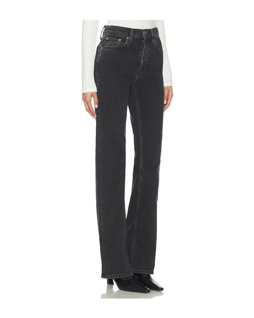 Re/done Black 70's Bootcut Jeans