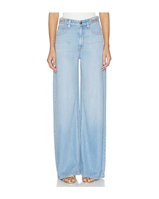 Hudson Blue James High Rise Wide Leg With Accent Hardware Jeans