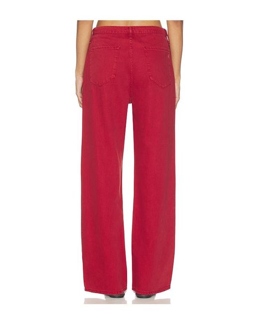 Rag & Bone Red Featherweight Phoebe Drawstring Wide Jeans