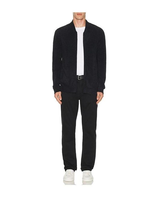 Barefoot Dreams Black Ccul Zip Front Jacket for men