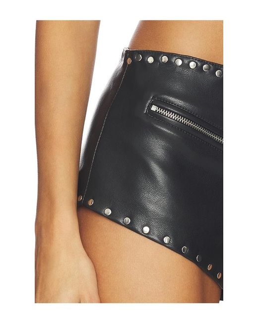 Lamarque Blue X Revolve Teegan Faux Leather Low Waist Hot Short