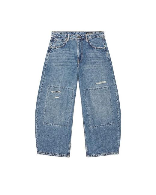 AllSaints Blue Barrel Trash Jeans for men