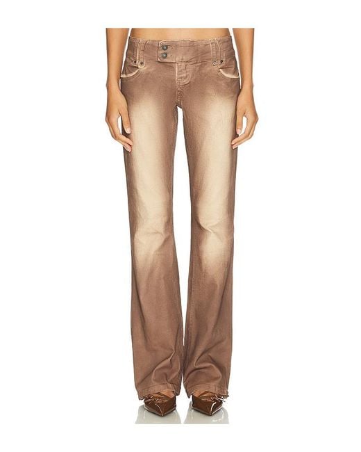 Jaded London Natural Elastische Jeans Mit Eng Geschnittenem, Ausgestelltem Bein