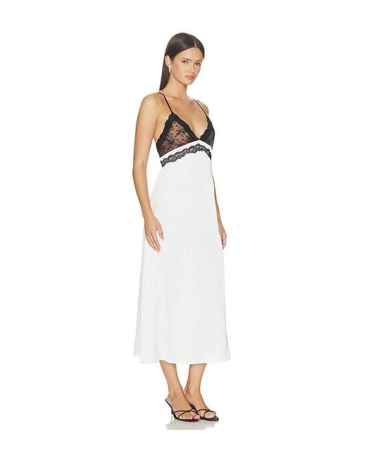 Lioness White Le Paris Lace Midi Dress