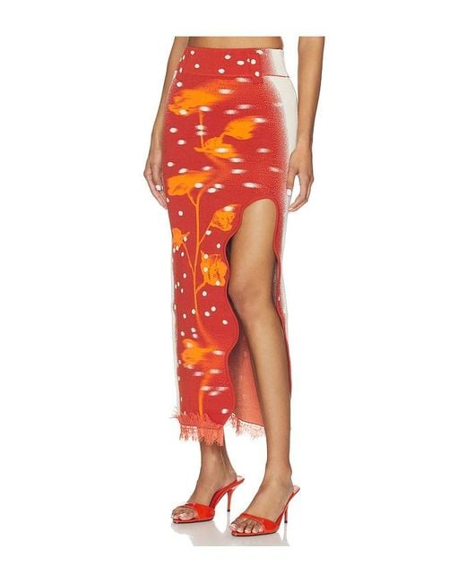Ph5 Orange Lily Midi Skirt