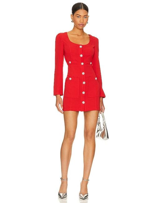 Line & Dot Red Phillipa Mini Dress