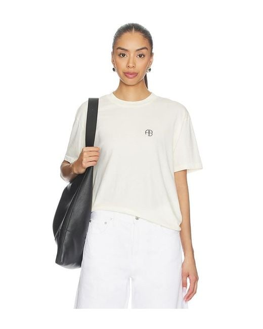 Anine Bing White Walker Soft Stencil Tee