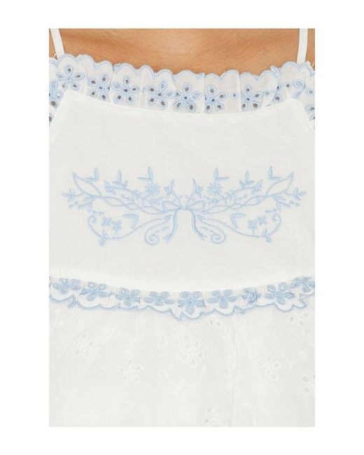 For Love & Lemons White Ariel Mini Dress