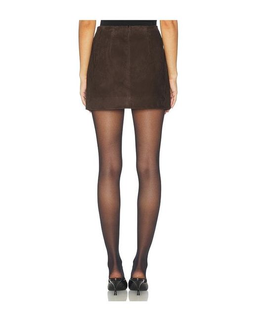 SRG Black Apple Suede Skirt