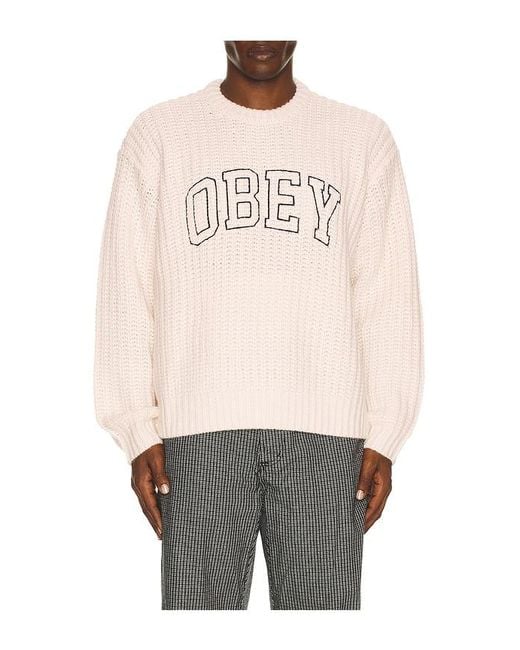 Obey Multicolor Collegiate Sweater for men