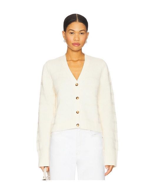 La Ligne White Jill Cardigan