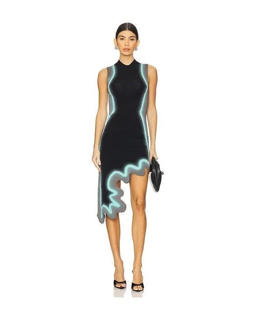 Ph5 Brooklyn Wavy Asymmetric Dress in Black | Lyst