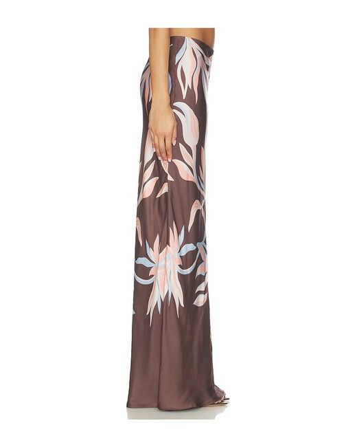 Rococo Sand Brown Floral Maxi Skirt