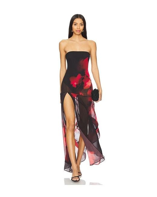 Nbd Red Adeliza Maxi Dress