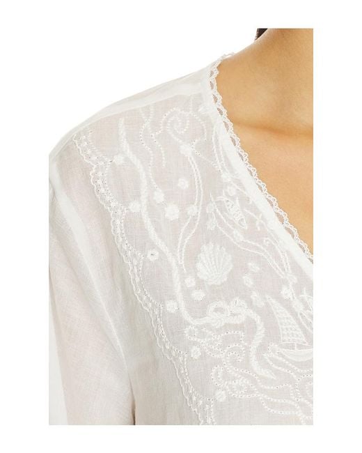 For Love & Lemons White Agnes Blouse