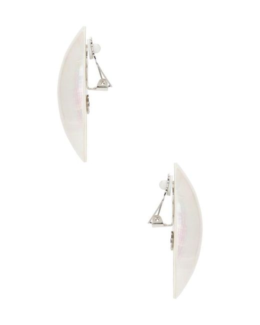 Julietta Ambra スタッズイヤリング White