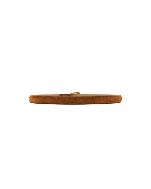 Veronica Beard White Small Suede Arch Belt