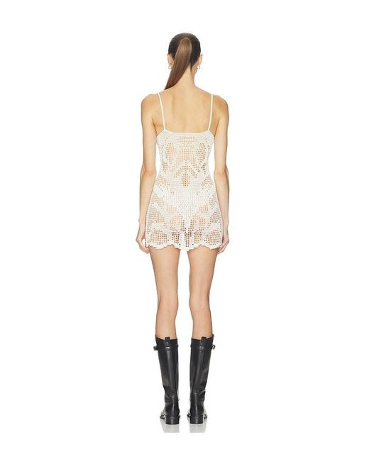 Halo White Crochet Mini Slip Dress