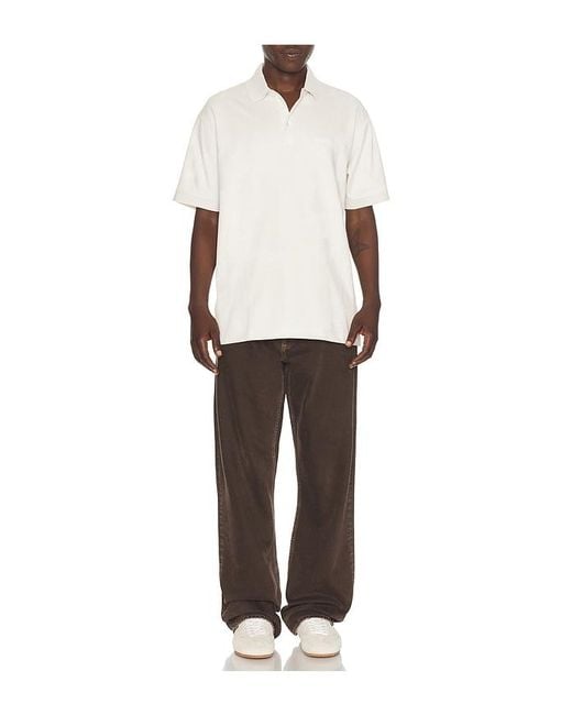 BAD BIRDIE White Bloom Me Away Jacquard Polo for men
