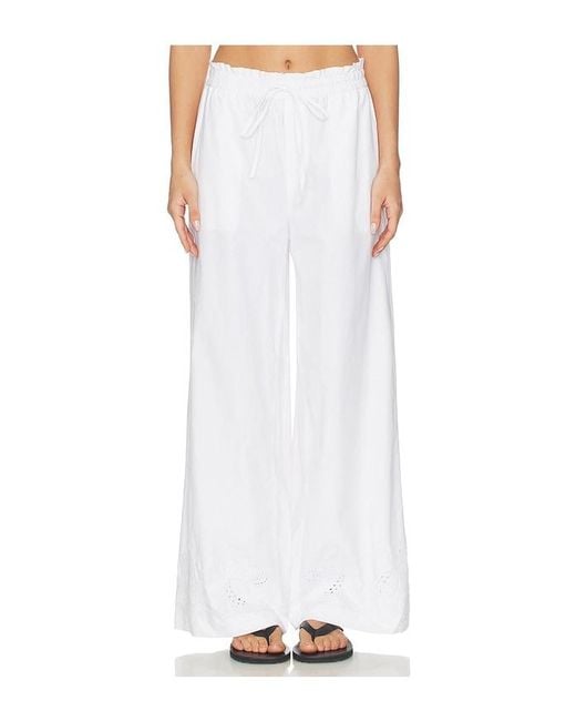 Rag & Bone White Marin Embroidered Pant