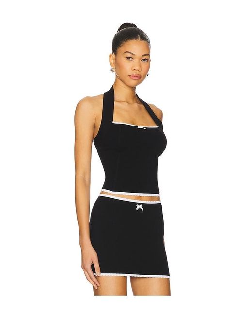 MAJORELLE Black Moriah Halter Top