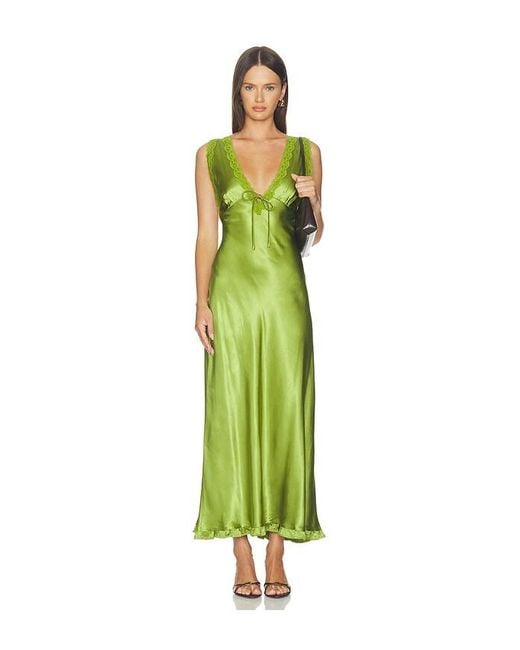 LSPACE Green X Salty Blonde Eyes On You Maxi Dress