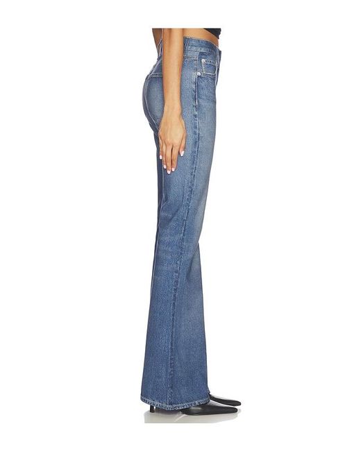 Rag & Bone Blue Rb Miramar Ponte Dahlia Mid Rise Flare Jeans