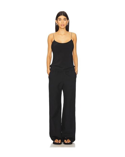 St. Agni Black Fine Chain Silk Cami Top