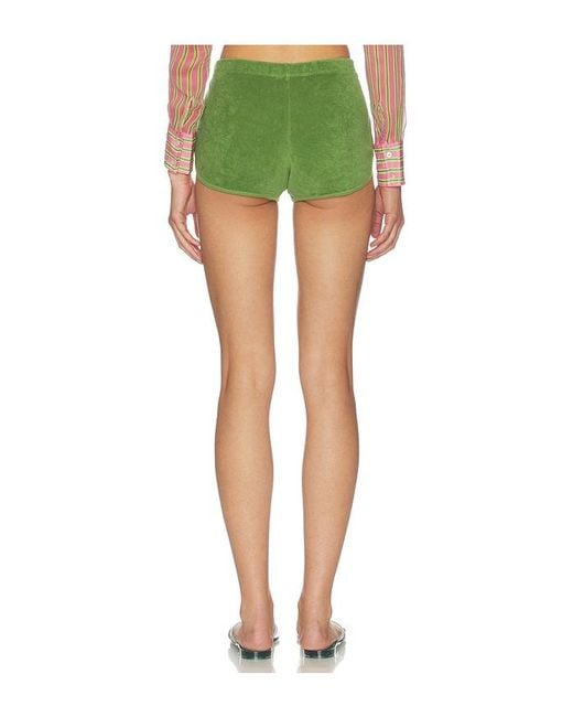 ÉTERNE Green Mini Terry Track Short