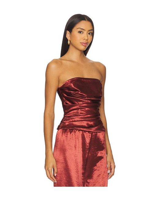 Amanda Uprichard Red X Revolve Sofia Top