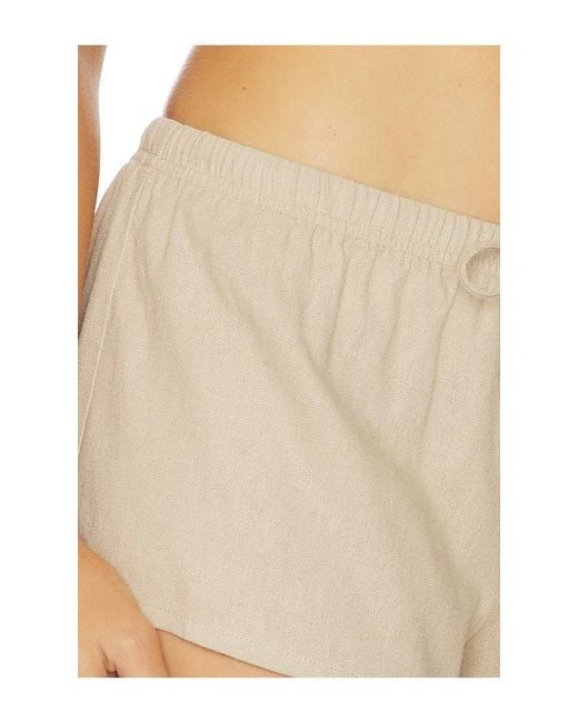 ALL THE WAYS Natural Amalie Drawstring Short