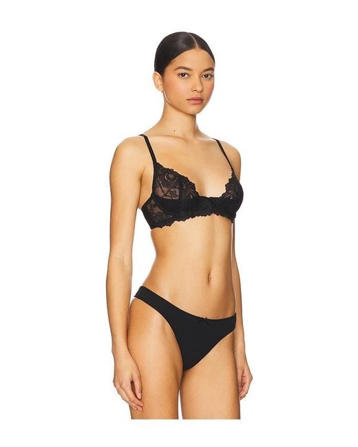 Natori Black Peony Unlined Underwire Bra
