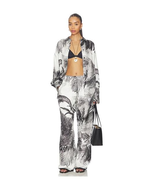 The Attico Multicolor Feather Print Pant