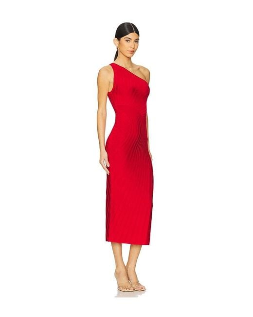 Cult Gaia Red Raith Knit Dress
