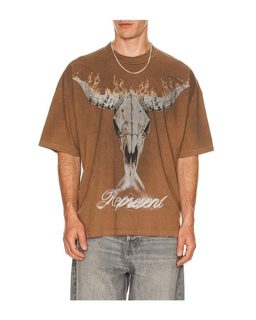 Represent Brown British Cowboys Tee for men
