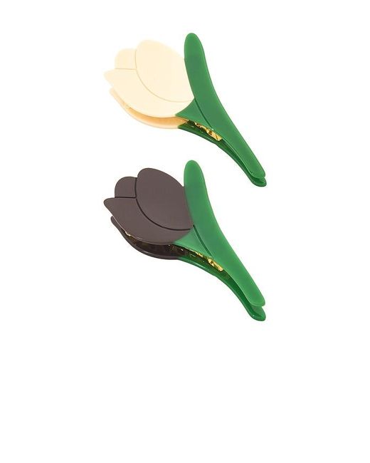 Loeffler Randall Green Juniper Tulip Clip Set