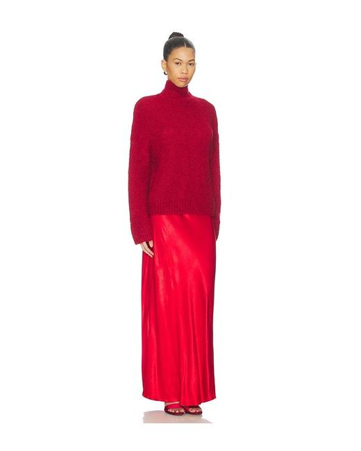 SOVERE Red Verse Combo Knit Sweater