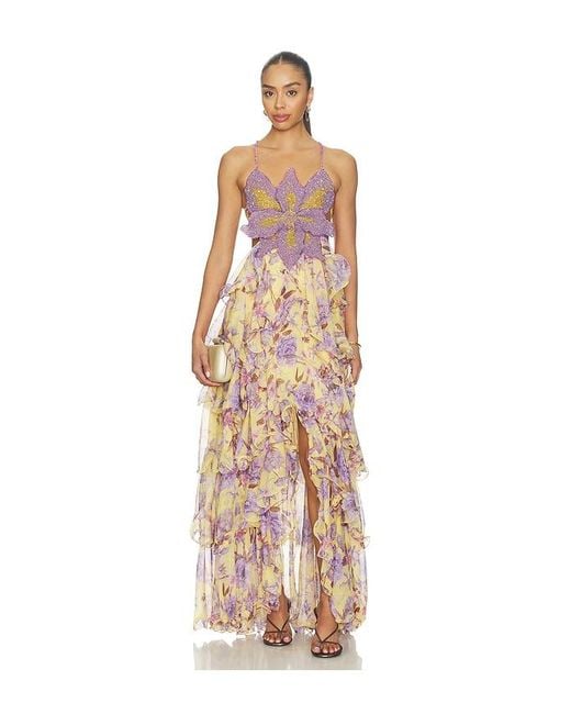 PATBO Natural Peony Butterfly Maxi Dress