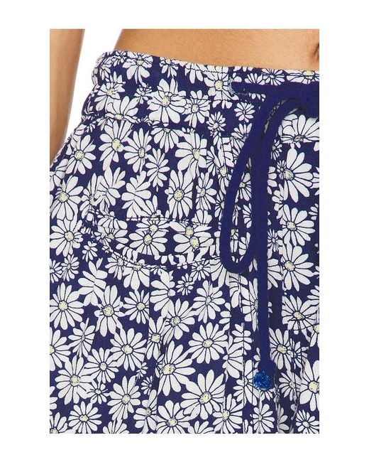 Free People Blue Offbeat Printed Pull On Short