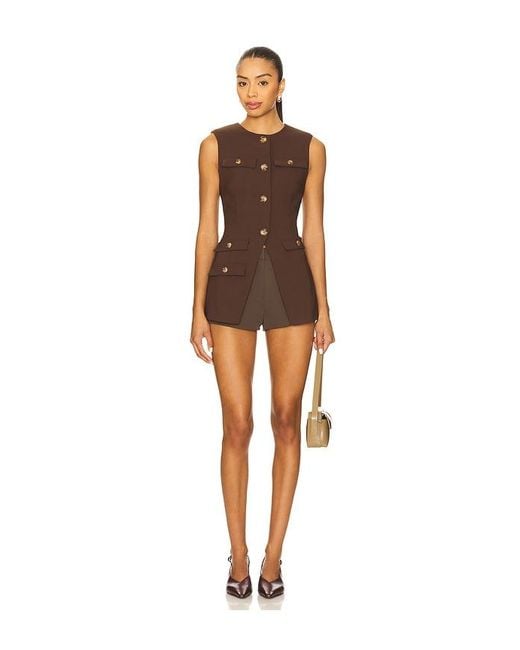 ALL THE WAYS Brown Dallis Top