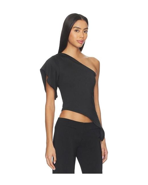 superdown Black Marlene Asymmetrical Top