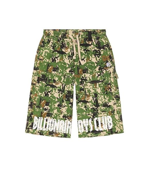 BBCICECREAM Green Camo Cargo Shorts for men