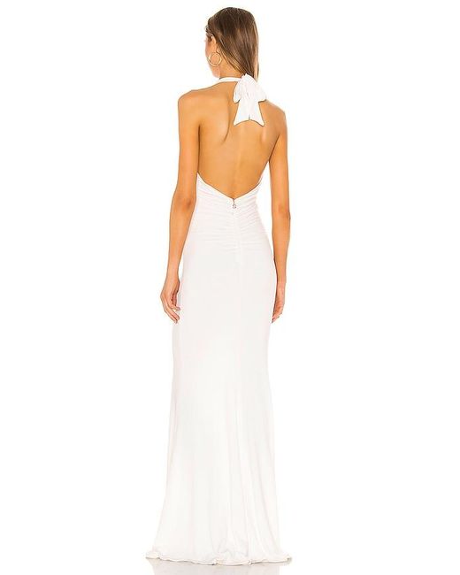 Nookie White X Revolve Illegal Halter Gown