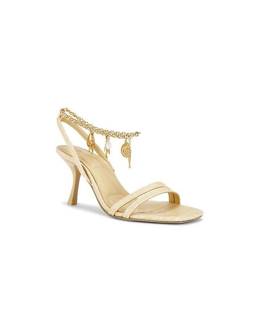 Jonathan Simkhai Metallic Caspian Raffia Strappy Heel