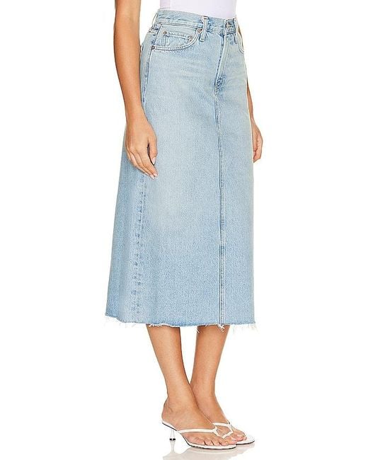 Agolde Blue Della Skirt