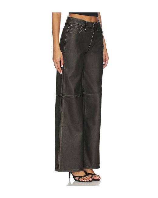 GOOD AMERICAN Black Good Skate Faux Leather Pants