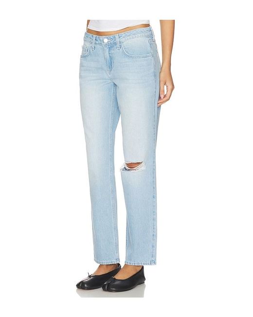 L'Agence Blue Nevia Low Rise Slouch Straight Jean